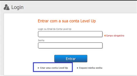 Como criar uma conta Level Up – Suporte Level Up Brasil .